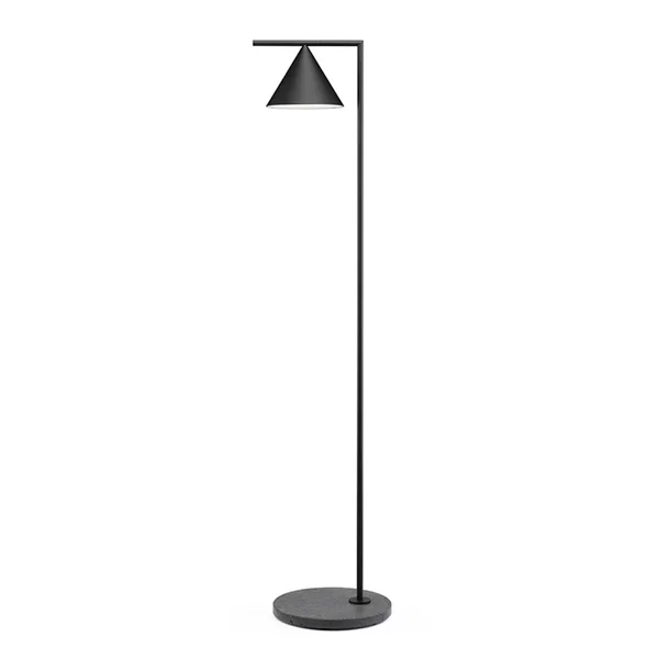 Lampadaire CAPTAIN FLINT OUTDOOR Noir/ lave noire FLOS