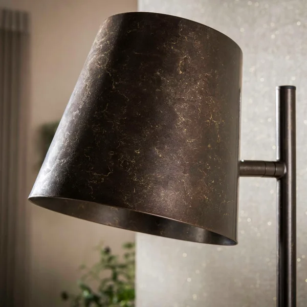 Lampadaire réglable métal brun 1 abat-jour NIAGARA