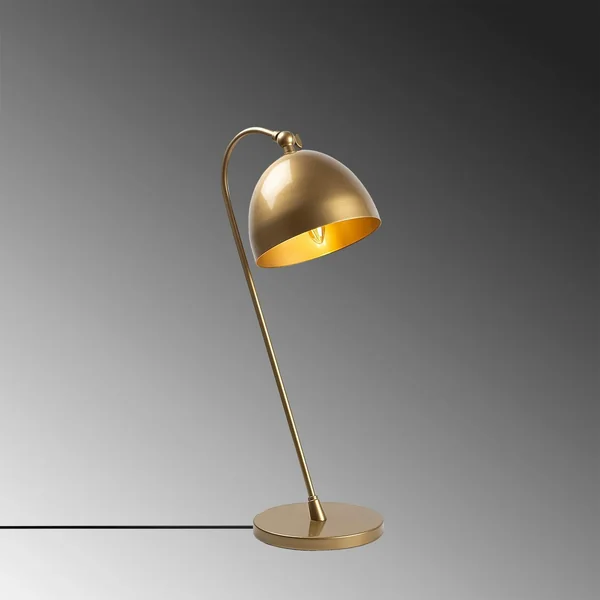 Lampe de chevet vintage cuivrée, abat-jour rond orientable SILE