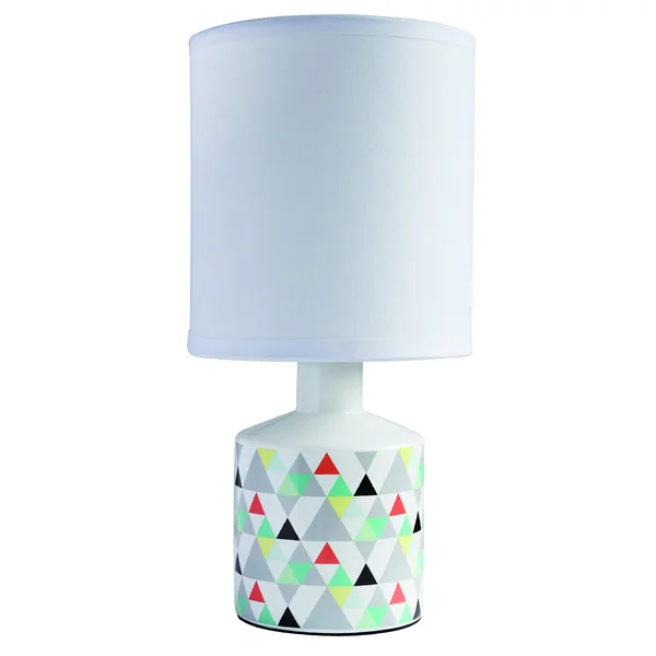 Lampe Ines blanc/motifs Ø14 H29cm