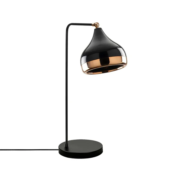 Lampe à poser design noir & cuivre, abat-jour orientable SILE