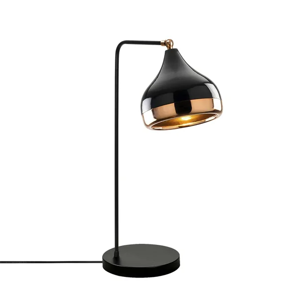 Lampe à poser design noir & cuivre, abat-jour orientable SILE
