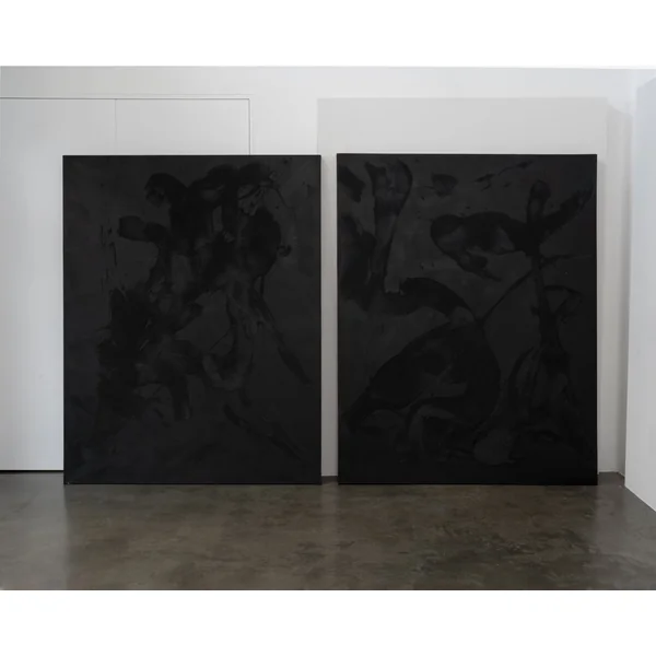 Large Abstract Diptych, Mixed Media on Canvas by Alyse Stone RCA