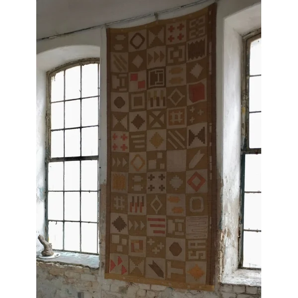Large Abstract Wool Wall Tapestry, Sweden, 1988