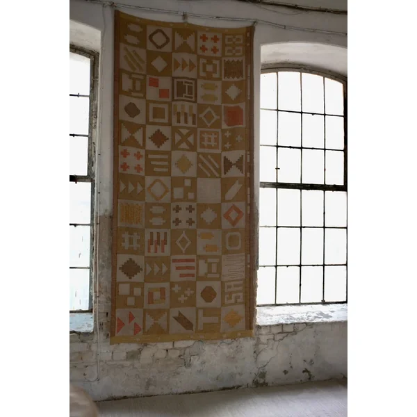 Large Abstract Wool Wall Tapestry, Sweden, 1988
