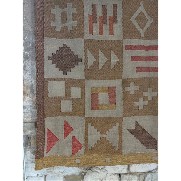 Large Abstract Wool Wall Tapestry, Sweden, 1988