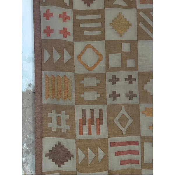 Large Abstract Wool Wall Tapestry, Sweden, 1988
