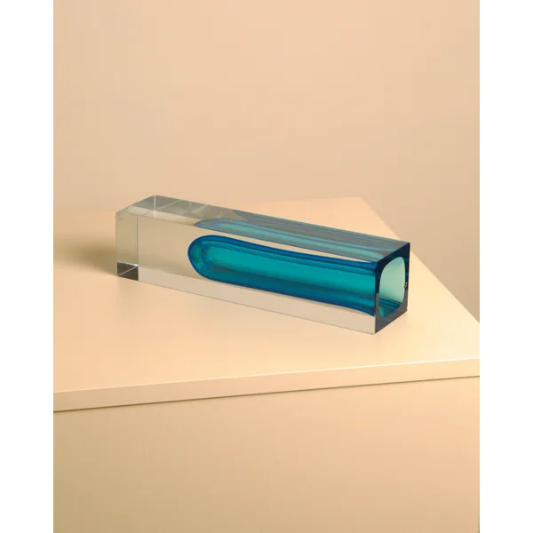 Large Blue Murano Glass Vase by Flavio Poli for Seguso, 1980s