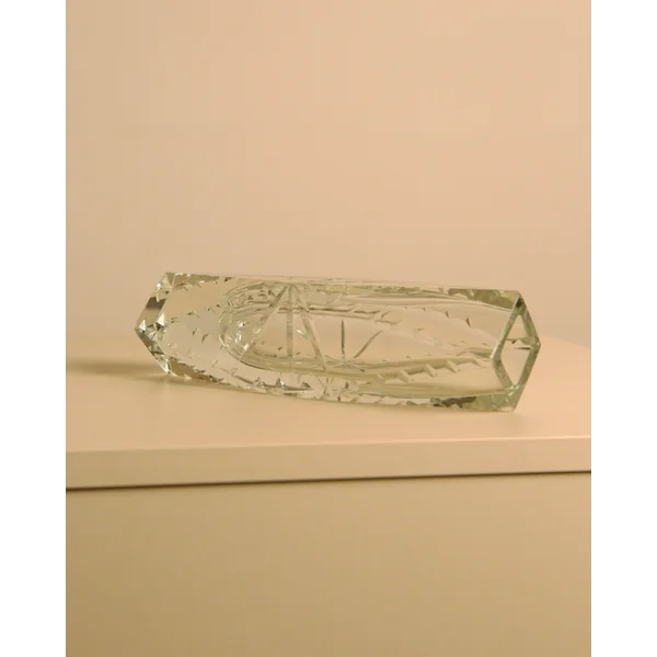 Large "Cut Diamond" vase by Flavio Poli for Seguso, 1980s