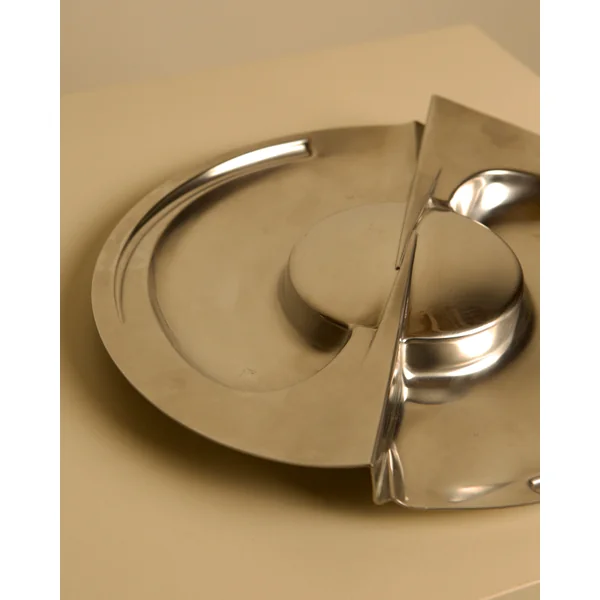 Large metal storage compartment 'Forma Orizzontale Circolare' by Carmelo Cappello for Ales