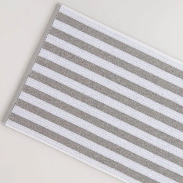 LASA HOME Serviette de bain coton recyclé Lucia - Gris - 70 x 140 cm