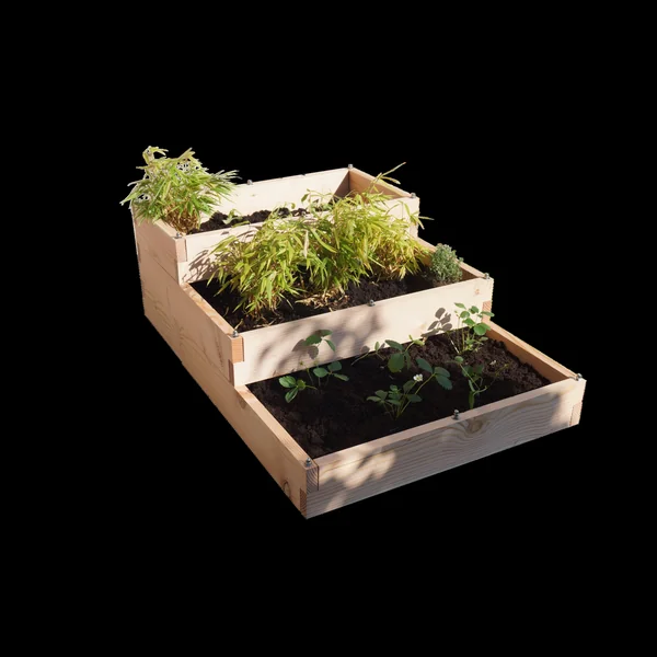 LE CARRE FANTASTIK Carré potager en bois 3 bacs et 3 niveaux, Big Triptik