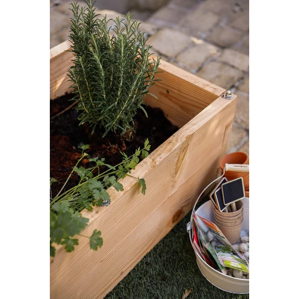 LE CARRE FANTASTIK Carré potager en bois rectangulaire 168cm, Lombrik
