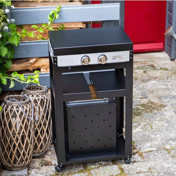 LE MARQUIER Ensemble Plancha et Chariot La Plancha Française Gaz Acier Inox
