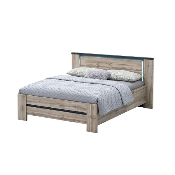 Lit adulte contemporain chêne canada Elza