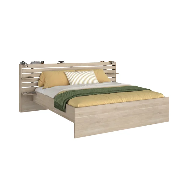 Lit avec tiroirs de rangement en option Palmyre - 180 x 200 cm
