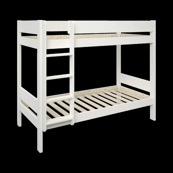 Lits superposés avec tiroir en option bois massif Tommy - Blanc
