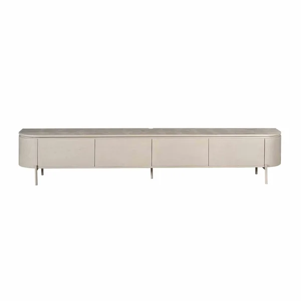 Long meuble TV suspendu bois gris 240 cm AREZZO