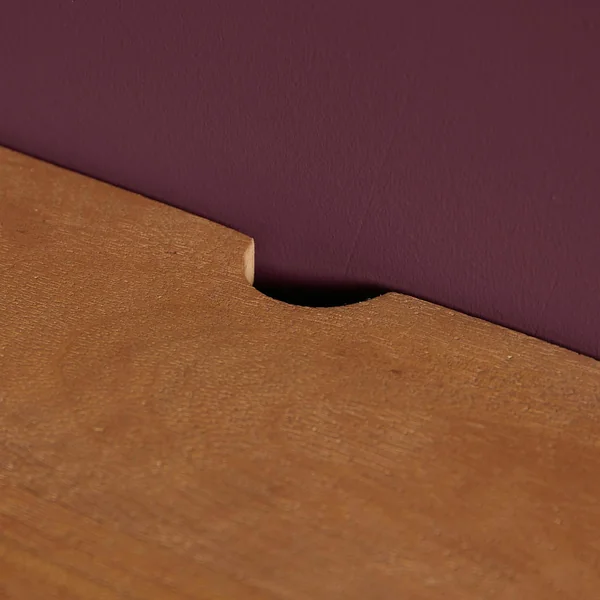 Long meuble TV suspendu en bois, bords arrondis 240 cm AREZZO