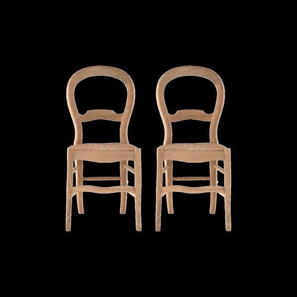 Lot de 2 chaises chêne massif et paille Cléa