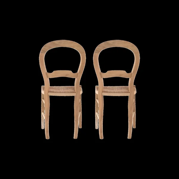 Lot de 2 chaises chêne massif et paille Cléa