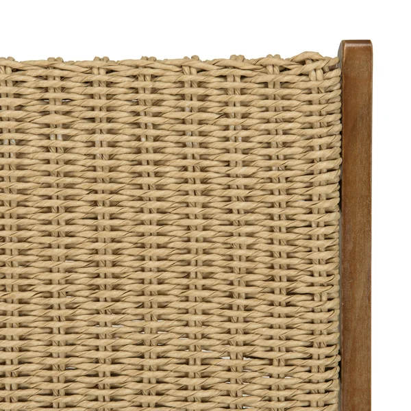 Lot de 2 chaises pliantes acacia huilé et rotin synthétique OSTIA