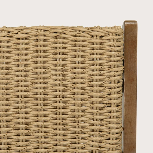 Lot de 2 fauteuils pliants acacia huilé et rotin synthétique OSTIA