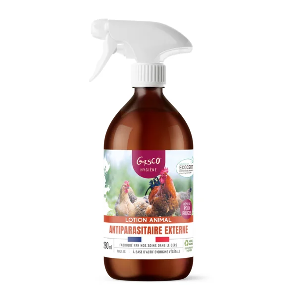 Lotion antiparasitaire externe pour poules Gasco - 280 ml
