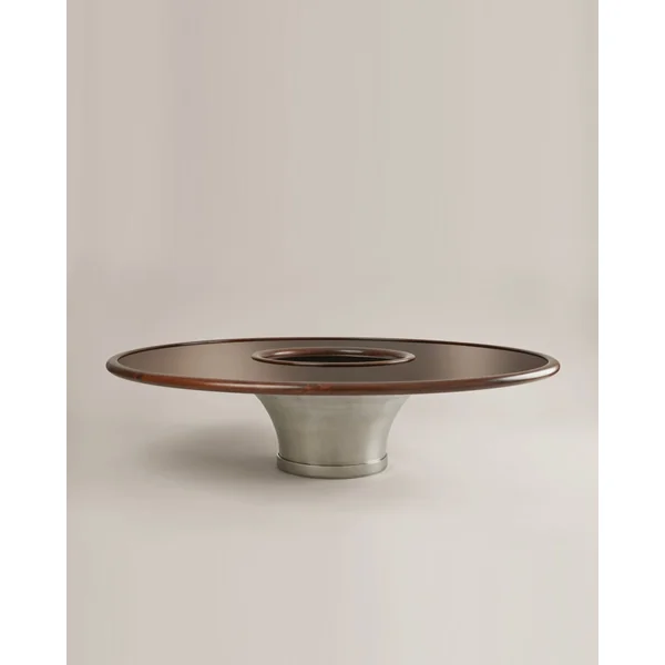 "Loulou" Coffee Table, lacquer, walnut and stainless steel