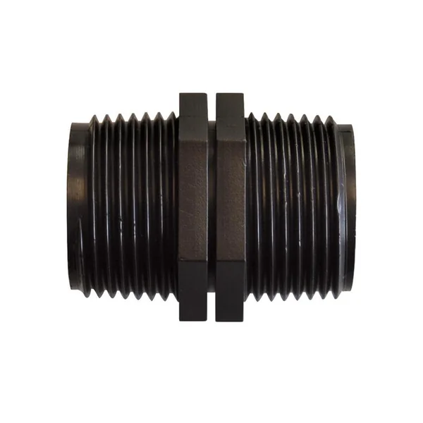 Mamelon réduit mâle mâle en polypropylène filetage 20 x 27 et 15 x 21 mm
