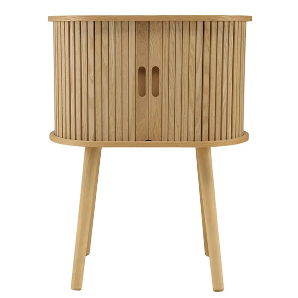Meuble de rangement ovale en bois couleur naturelle CASTILLE