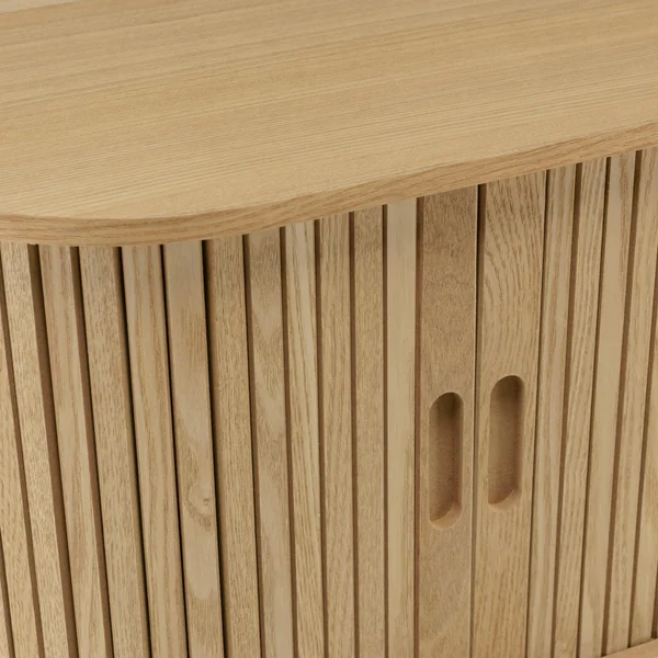 Meuble de rangement ovale en bois couleur naturelle CASTILLE