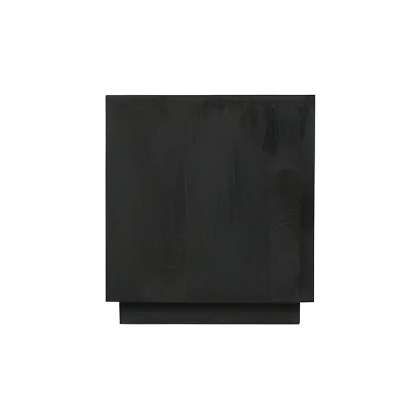 Meuble TV avec rangement bois noir 200 cm MONTARO