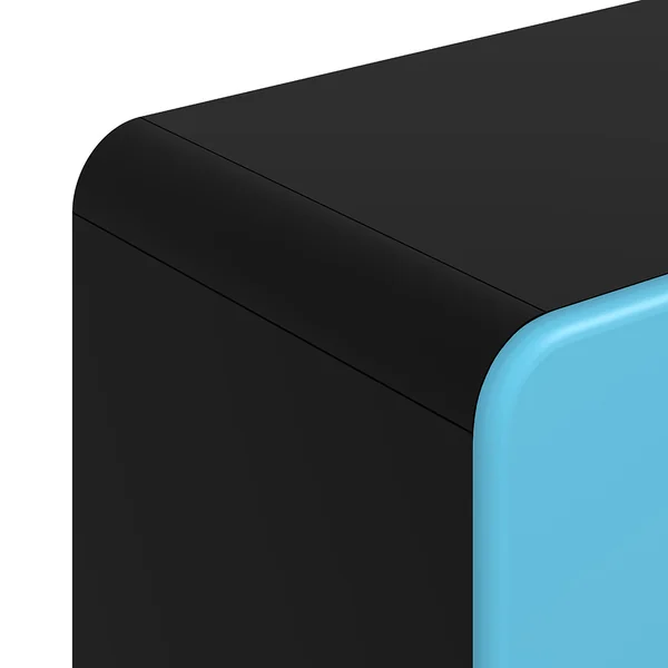 Meuble TV moderne 115 cm noir/bleu/rouge Lorie