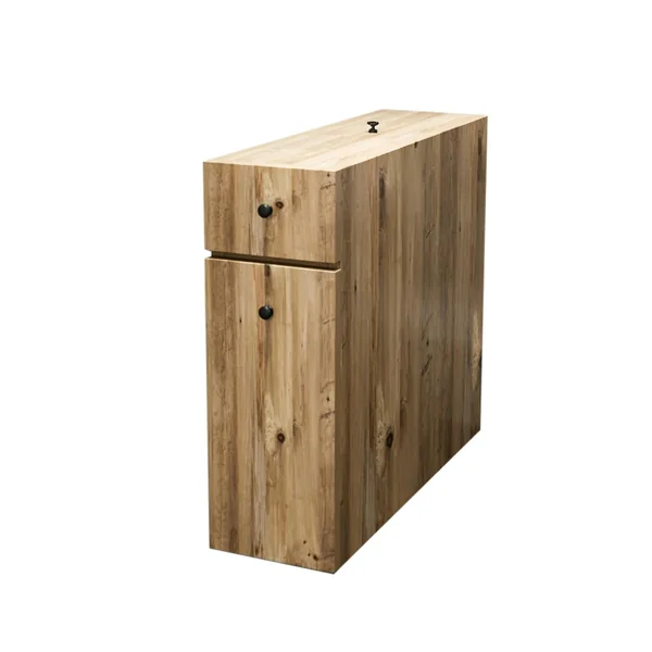 Meuble WC effet bois clair, 2 tiroirs 1 porte MARFA
