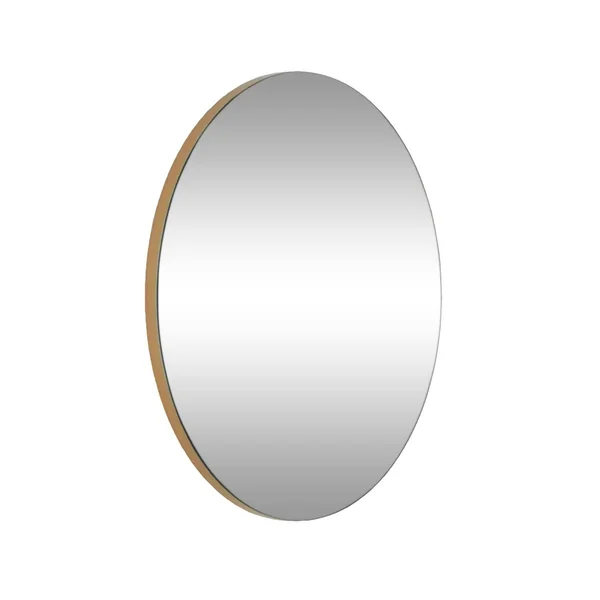 Miroir d'entrée rond bord doré Ø60 cm - style moderne CODY
