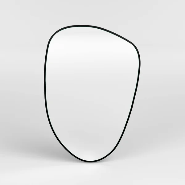 Miroir mural organique cadre noir 91 cm - style moderne CODY