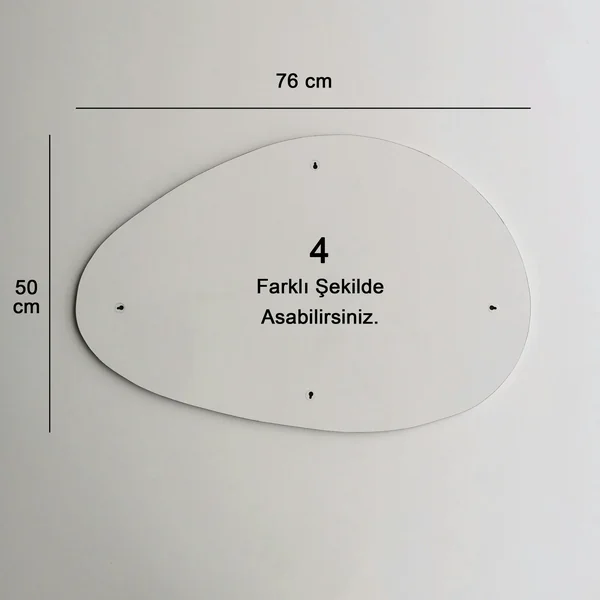 Miroir mural organique forme galet 76 cm - style design CODY