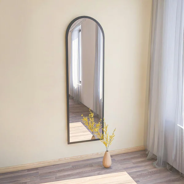 Miroir plein pied ovale noir 160 cm - mural ou à poser CODY
