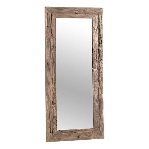 Miroir rectangulaire avec cadre bois recyclé 180 cm DEPOK