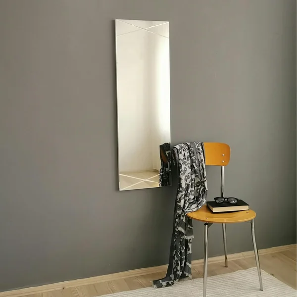 Miroir rectangulaire mural avec décor croisé 105 cm CODY