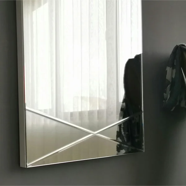 Miroir rectangulaire mural avec décor croisé 105 cm CODY