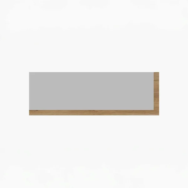 Miroir rectangulaire mural demi-cadre effet bois 120 cm CODY