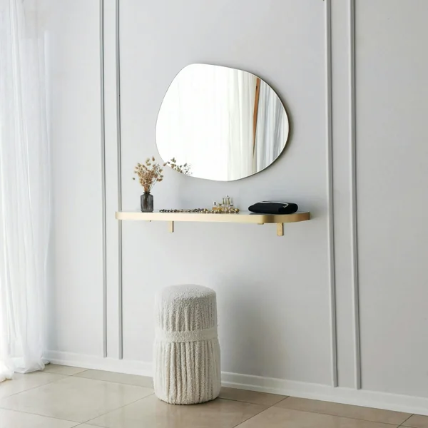 Miroir rond organique 75 cm - entrée, salle de bains CODY