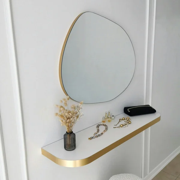 Miroir rond organique 75 cm - entrée, salle de bains CODY