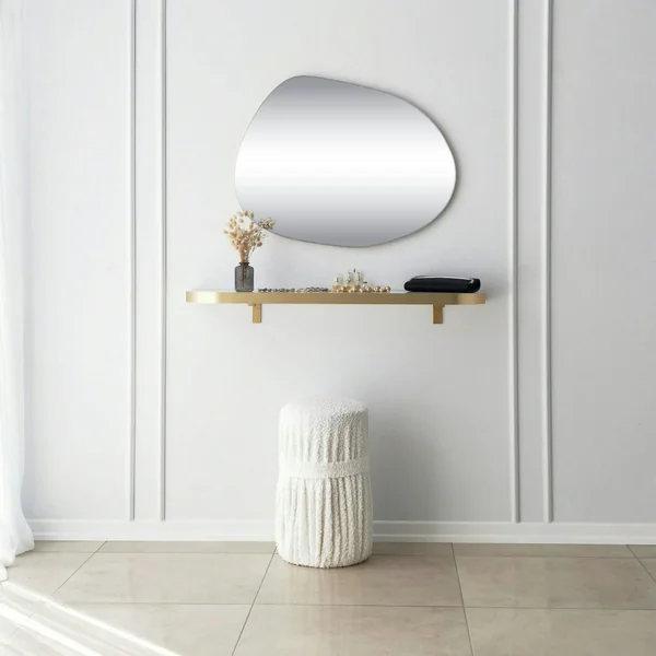 Miroir rond organique 75 cm - entrée, salle de bains CODY