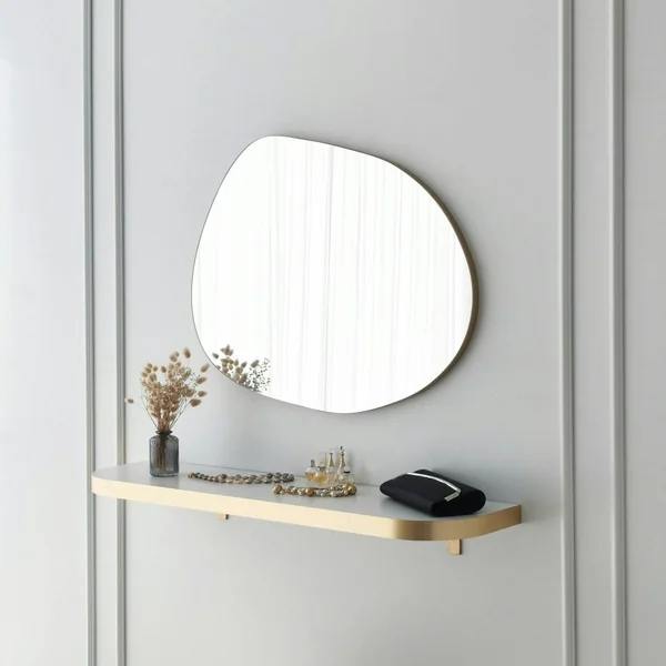 Miroir rond organique 75 cm - entrée, salle de bains CODY