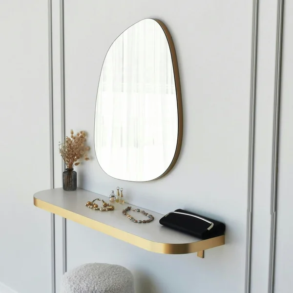 Miroir salle de bains organique 75 cm - style scandinave CODY