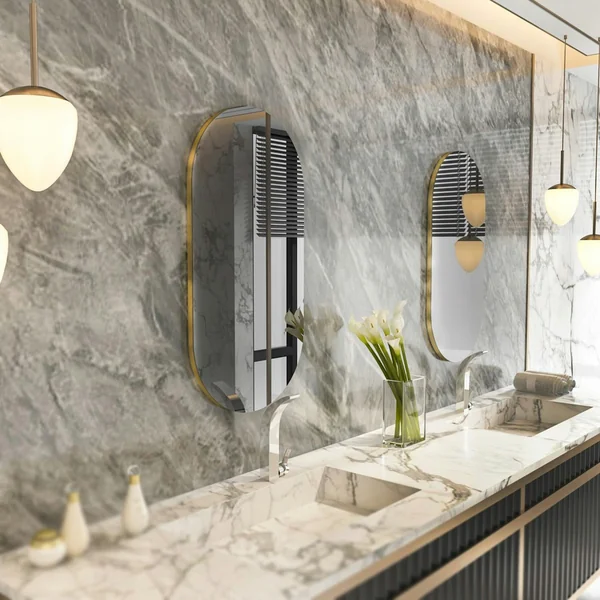 Miroir salle de bains ovale fumé, bordure dorée 85 cm CODY