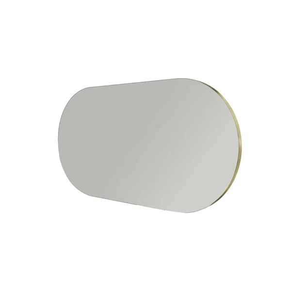 Miroir salle de bains ovale fumé, bordure dorée 85 cm CODY